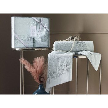 Ręcznik bawełniany frotte VIERA/3455/green 50x90+70x140 kpl.