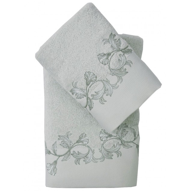 Ręcznik bawełniany frotte VIERA/3455/green 50x90+70x140 kpl. - 1