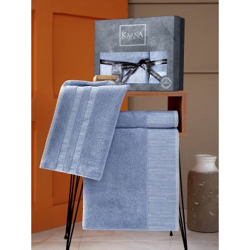 Ręcznik bawełniany frotte MORANO/3470/blue 50x90+70x140 kpl.