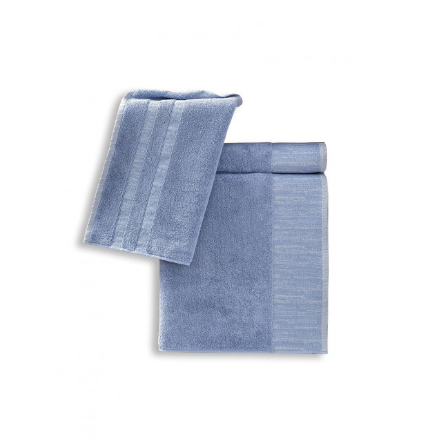 Ręcznik bawełniany frotte MORANO/3470/blue 50x90+70x140 kpl. - 1