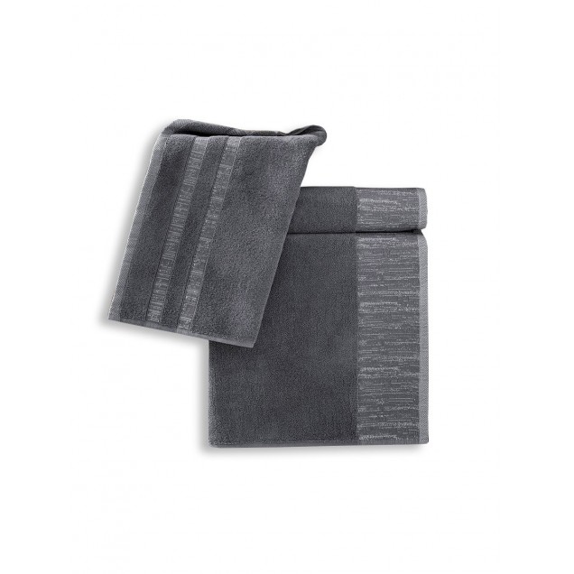 Ręcznik bawełniany frotte MORANO/3470/dark grey 50x90+70x140 kpl. - 1