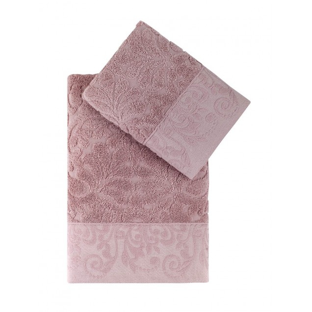 Ręcznik bawełniany frotte NOVRA/3662/powder 50x90+70x140 kpl. - 1