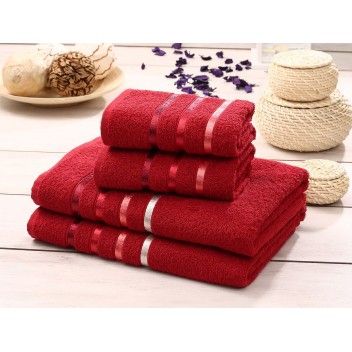 Ręcznik bawełniany frotte BALE/953/red 2x50x80+2x70x140 kpl.