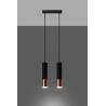 Lampa wisząca LOOPEZ 2 czarny/miedź