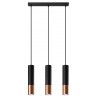 Lampa wisząca LOOPEZ 3L czarny/miedź