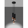 Lampa wisząca LOOPEZ 3P czarny/miedź