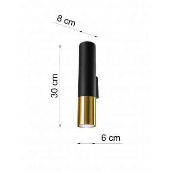 Kinkiet LOOPEZ czarny/złoty