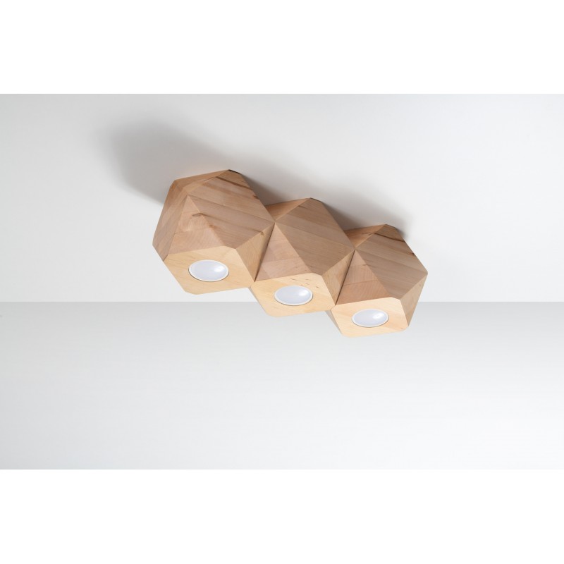 Plafon WOODY 3 naturalne drewno