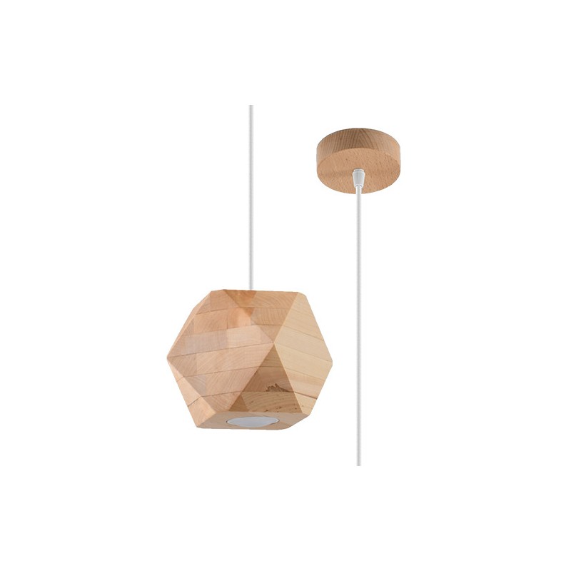 Lampa wisząca WOODY naturalne drewno