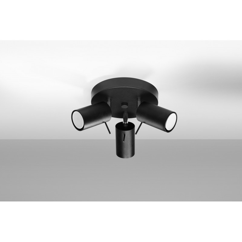 Plafon RING 3P czarny