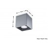 Plafon QUAD 1 Szary