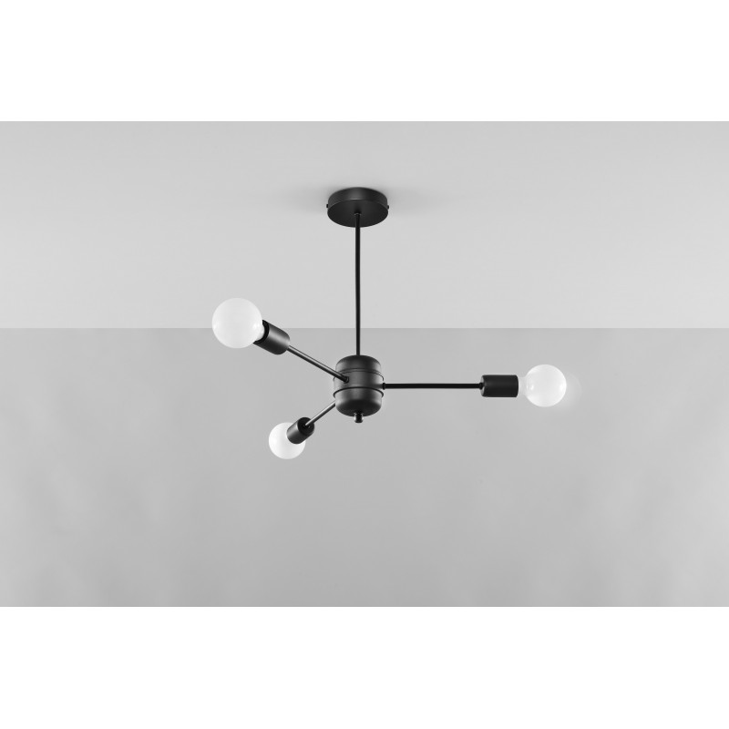 Żyrandol LANGO 3 czarny