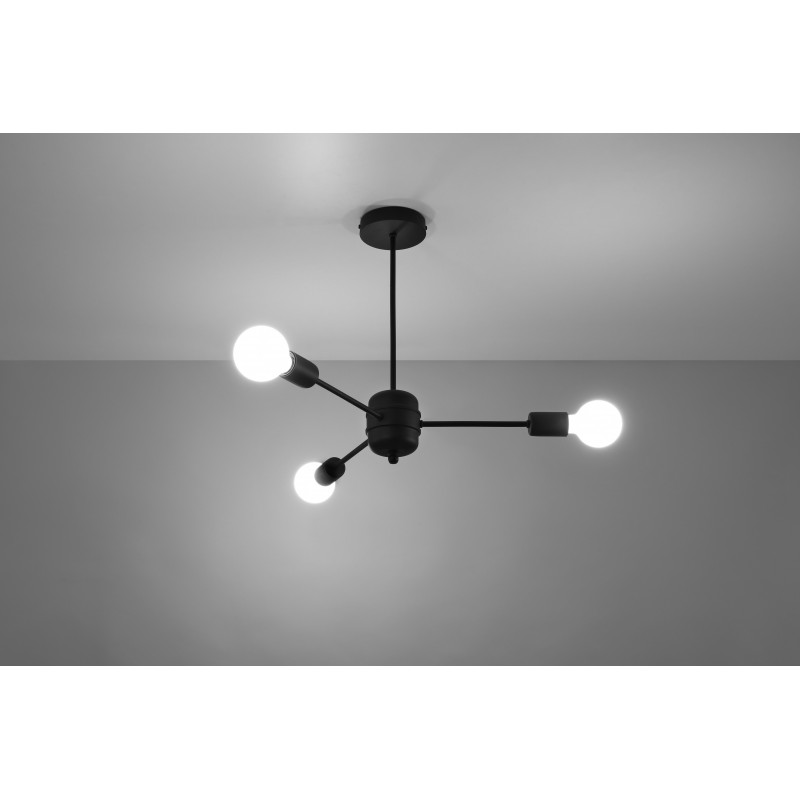 Żyrandol LANGO 3 czarny