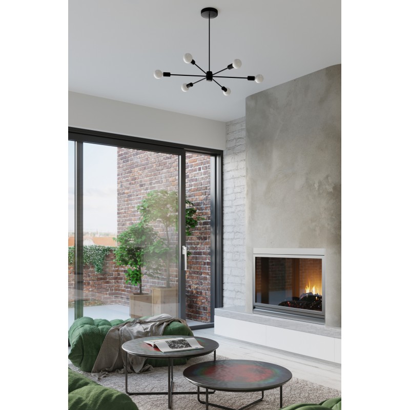 Żyrandol LANGO 3 czarny