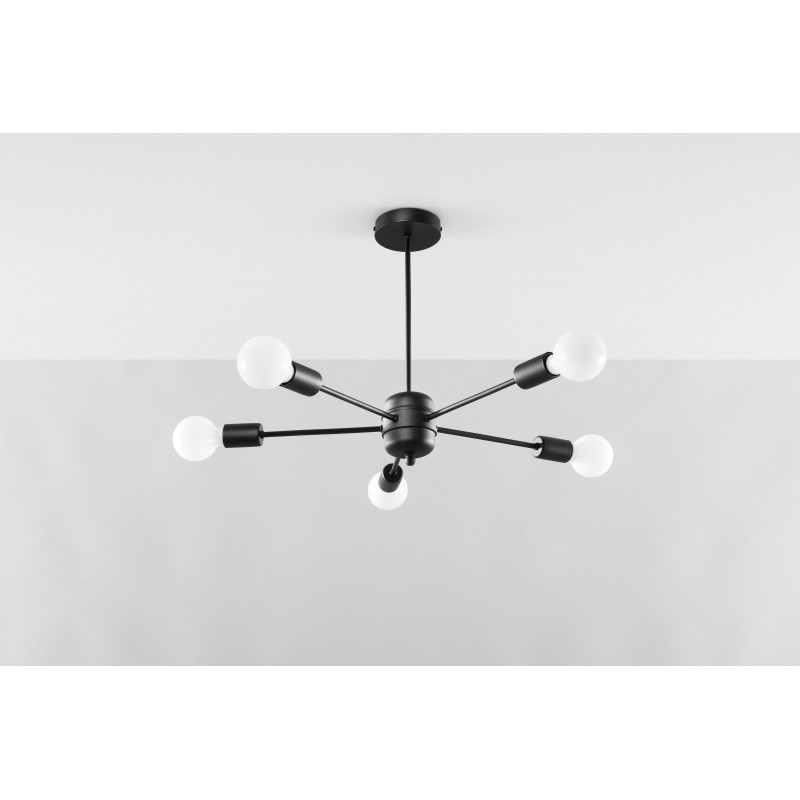 Żyrandol LANGO 5 czarny