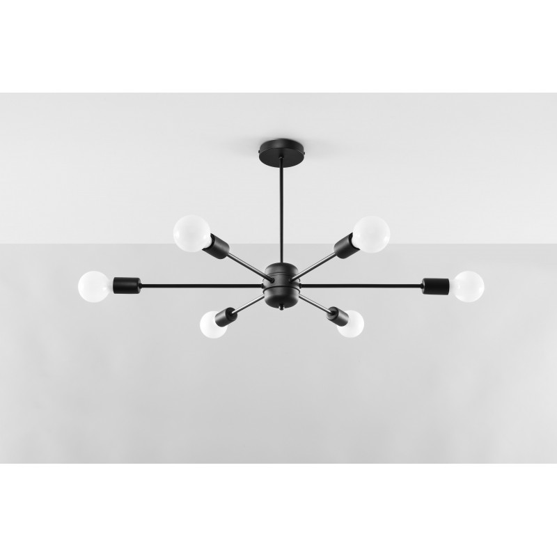 Żyrandol LANGO 6 czarny