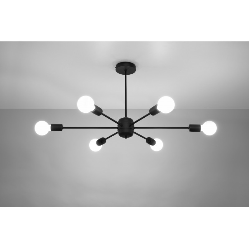 Żyrandol LANGO 6 czarny