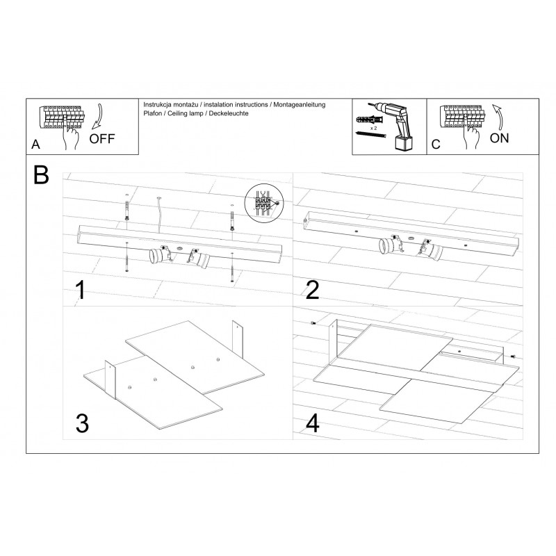 Plafon MASSIMO biały