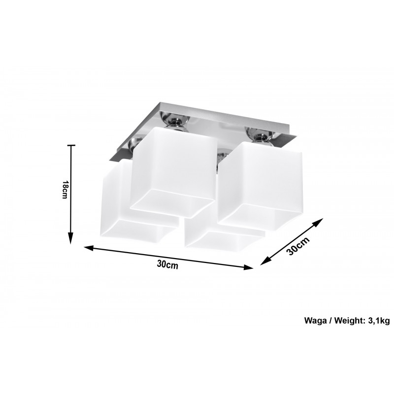 Plafon PIAZZA 4 Chrom