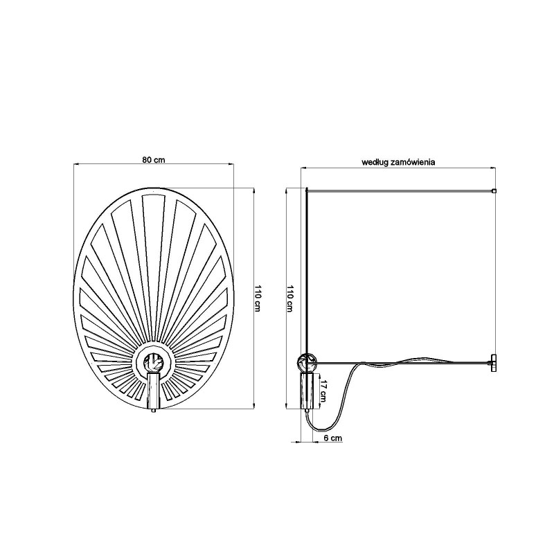 Lampa wisząca LEHDET czarna