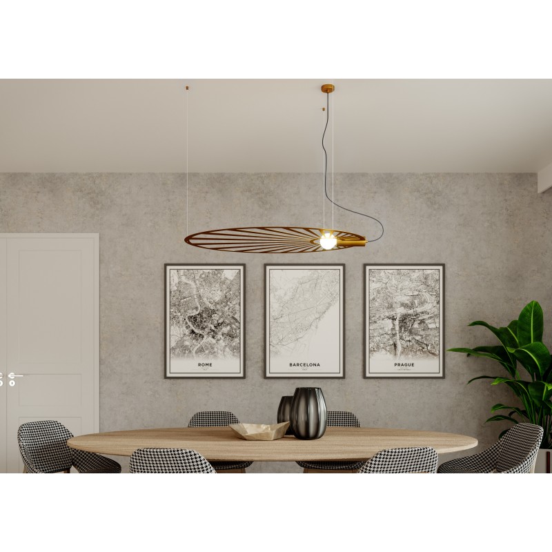 Lampa wisząca LEHDET złota