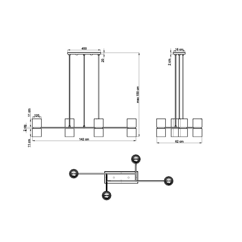Lampa wisząca KUKKIA czarna