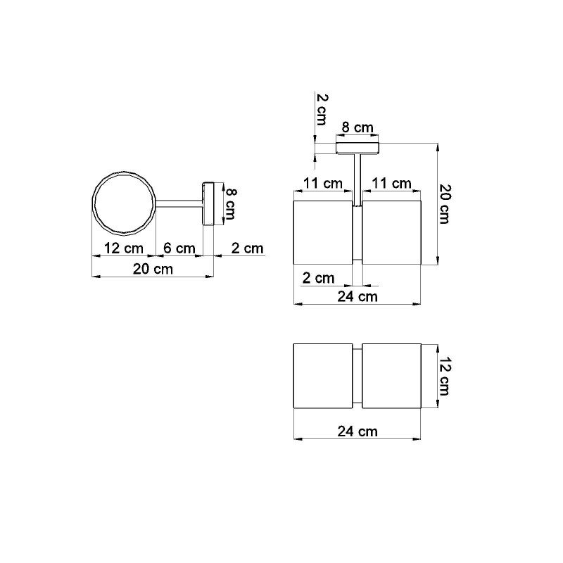 Kinkiet KUKKIA czarna