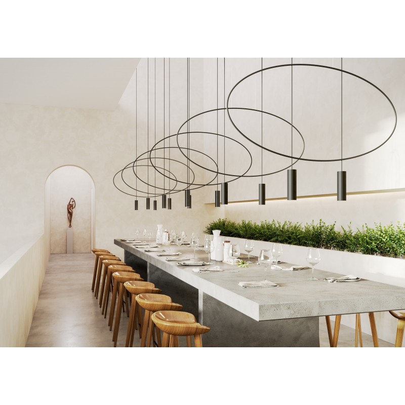 Lampa wisząca HOLAR 2 czarna