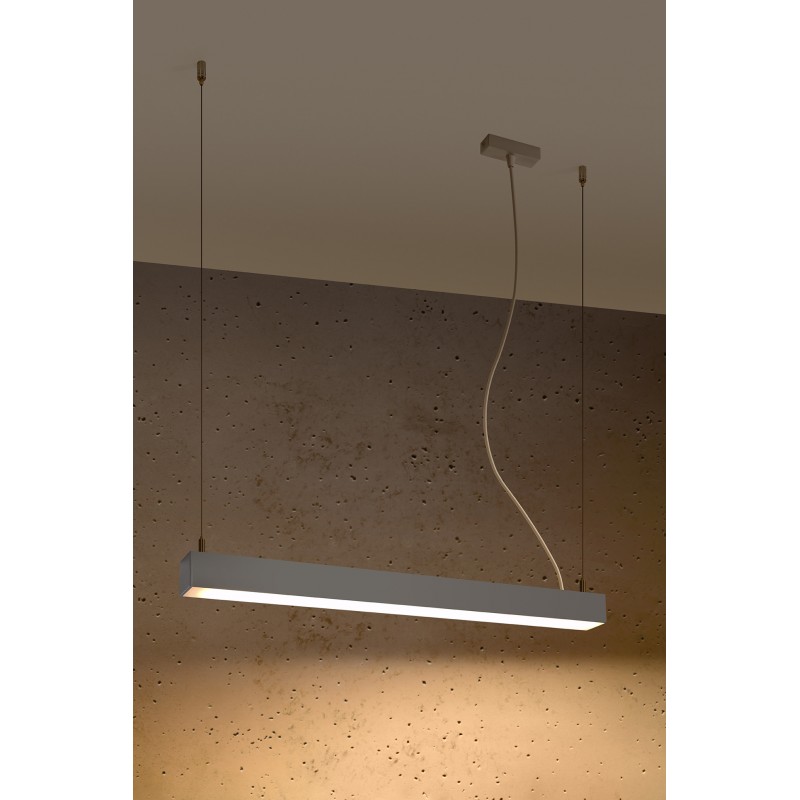 Lampa wisząca PINNE 67 szara 3000K