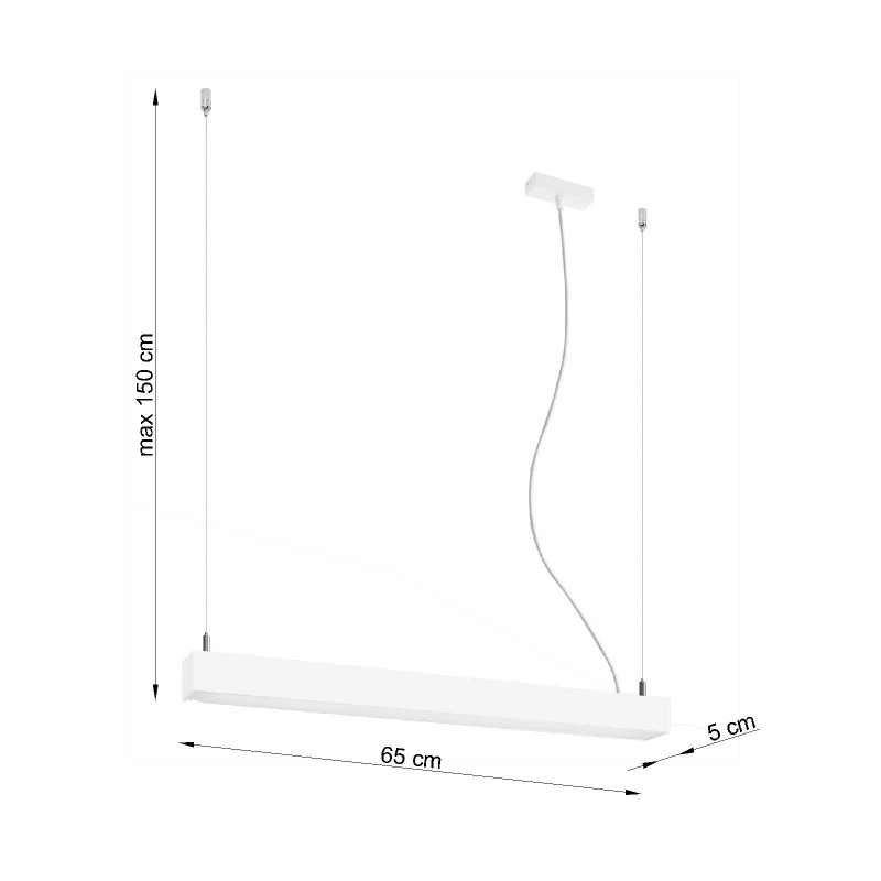 Lampa wisząca PINNE 67 biała 4000K