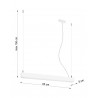 Lampa wisząca PINNE 67 biała 4000K