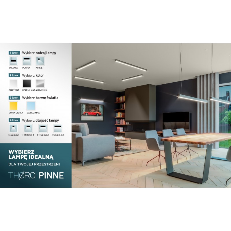 Plafon PINNE 67 szary 3000K