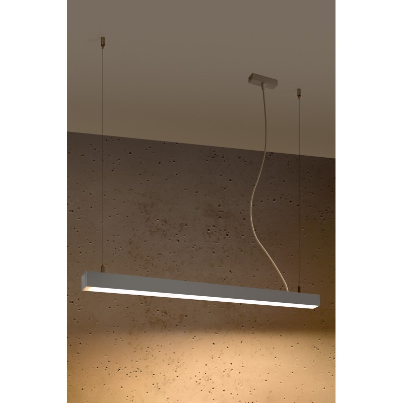Lampa wisząca PINNE 90 szara 3000K