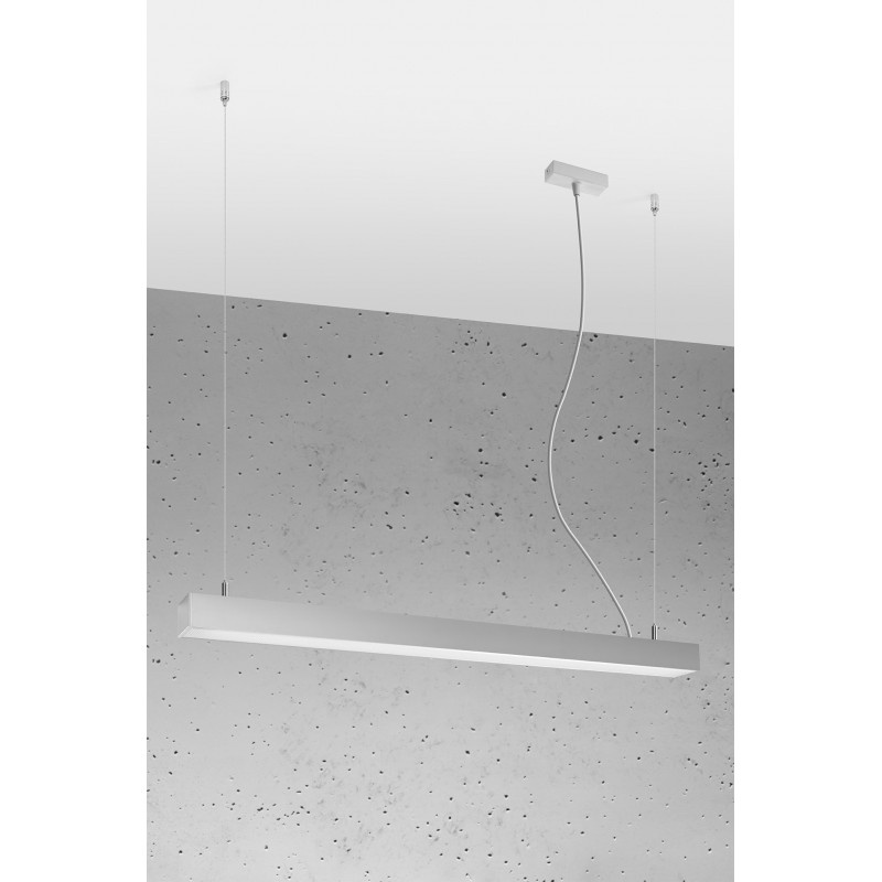 Lampa wisząca PINNE 90 szara 3000K