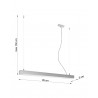 Lampa wisząca PINNE 90 szara 3000K