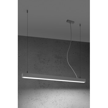 Lampa wisząca PINNE 90 szara 4000K